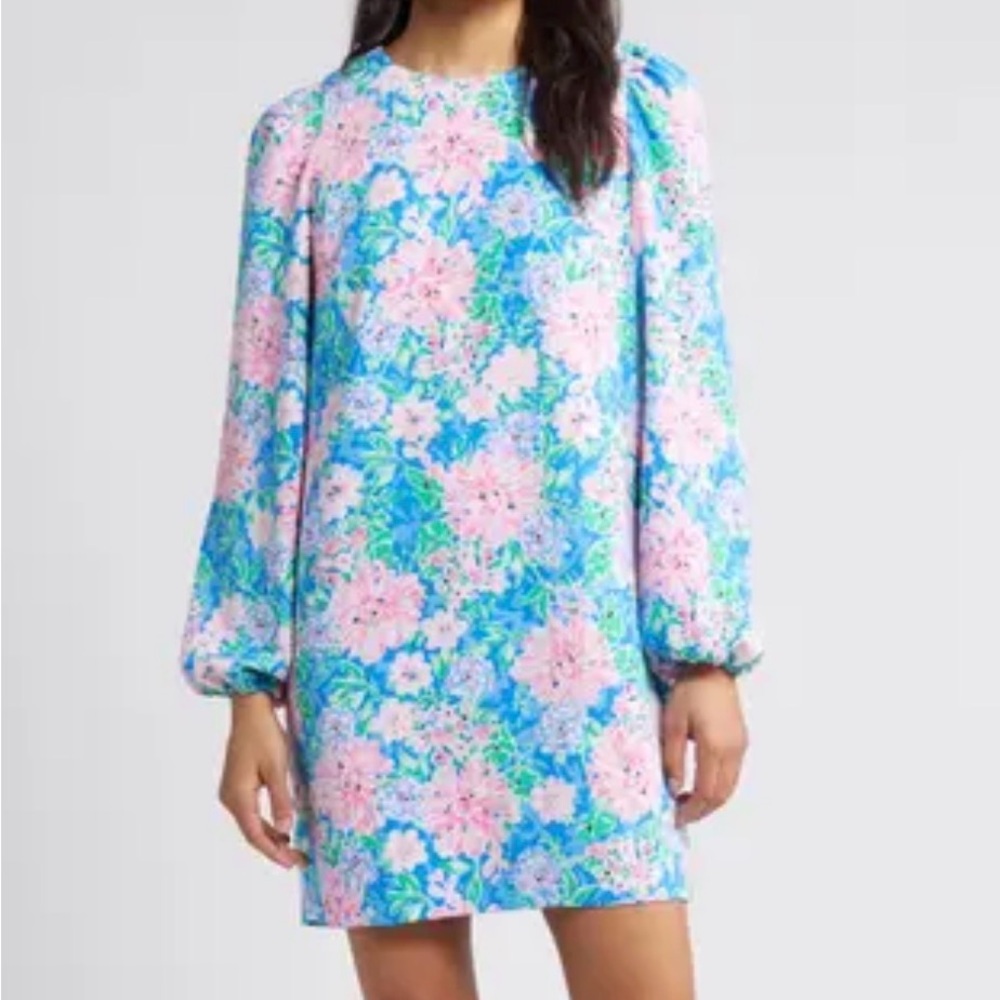 NWT Lilly Pulitzer $198 Alyna Long Sleeve Dress sz 2 Floral Long sleeves